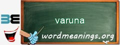 WordMeaning blackboard for varuna